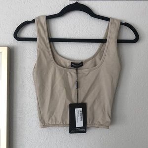 PLT Nude Cropped Tank